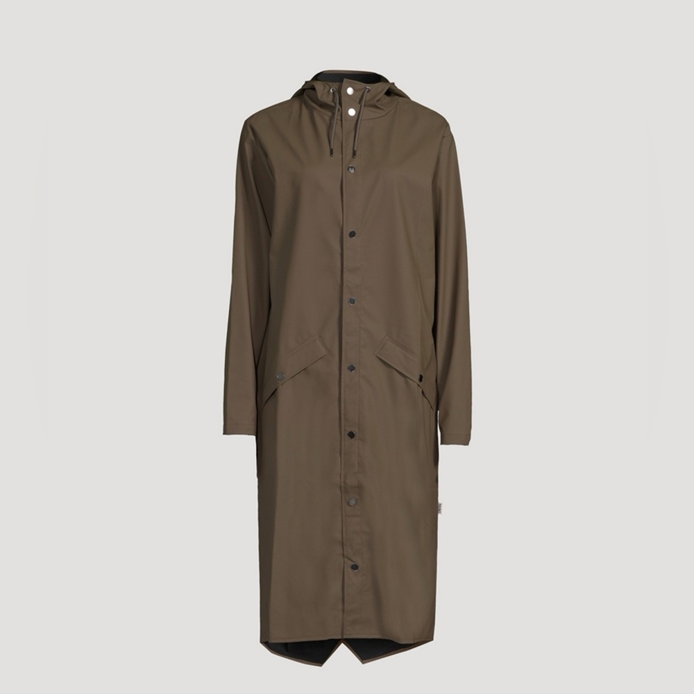 NWT RAINS Longer Jacket in Wood Size Medium M Unisex - Picture 6 of 7